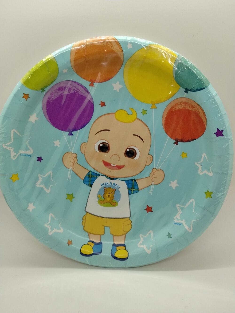 Unique COCOMELON Birthday Party Paper Plates 8 ct, 1 pack Kid JJ